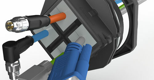 Teilbare Kabelverschraubung M63 Inlay Kabel