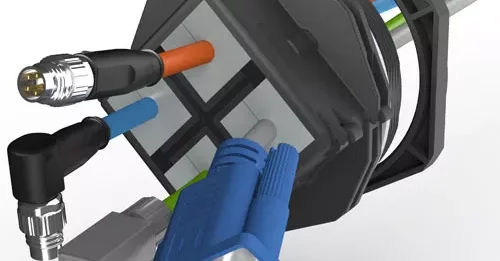 Teilbare Kabelverschraubung M63 Inlay Kabel