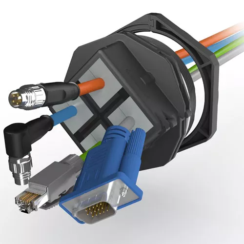 Teilbare Kabelverschraubung M63 Inlay Kabel