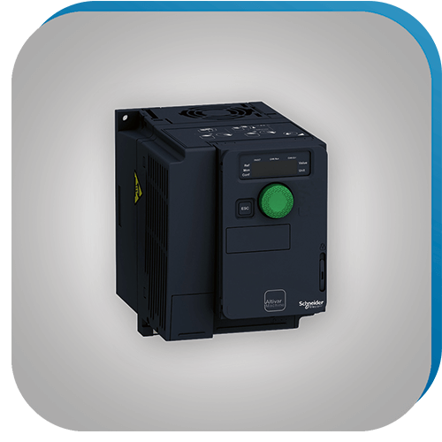 Kompakter Frequenzumrichter für industrielle Automatisierungstechnik.