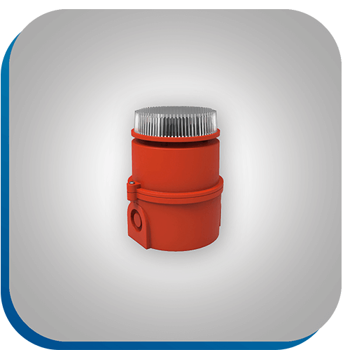 Signalsäule für Sicherheits- und Statusmeldungen in der Automatisierungstechnik.