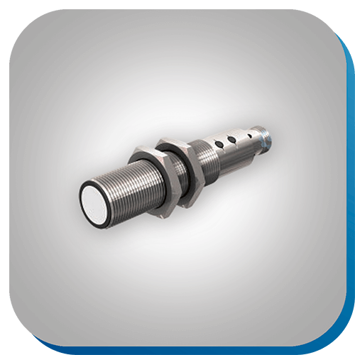 Ultraschallsensor für präzise Abstandsmessung in der Automatisierungstechnik.