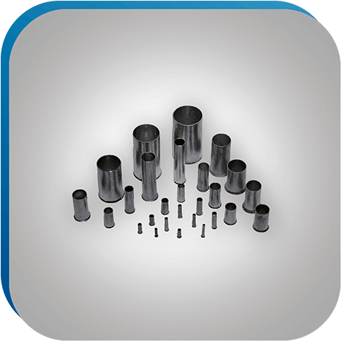 Metallische Aderendhülsen für strukturierte Kabelverbindungen in der Verbindungstechnik.