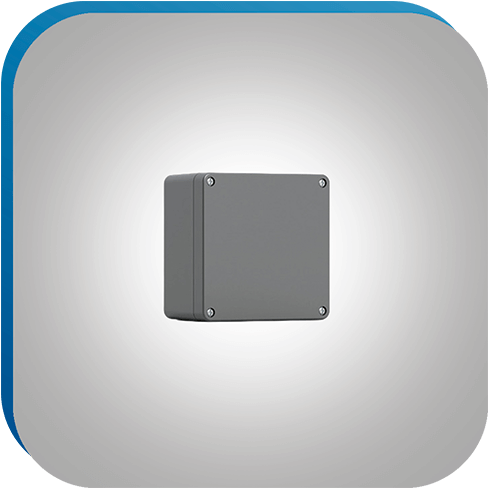 Platzsparendes Alu-Kleingehäuse für kompakte Installationen.