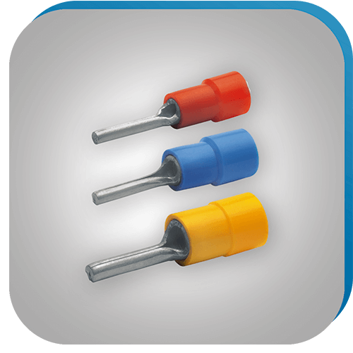 Isolierter Kabelschuh für sichere Verdrahtung in der Verbindungstechnik.