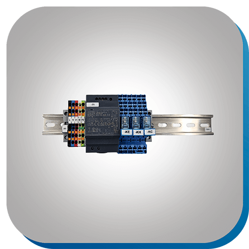 rw_Klemmleiste Klemmleiste für elektrische Verdrahtung aus unserer Komponentenfertigung, präzise und zuverlässig.