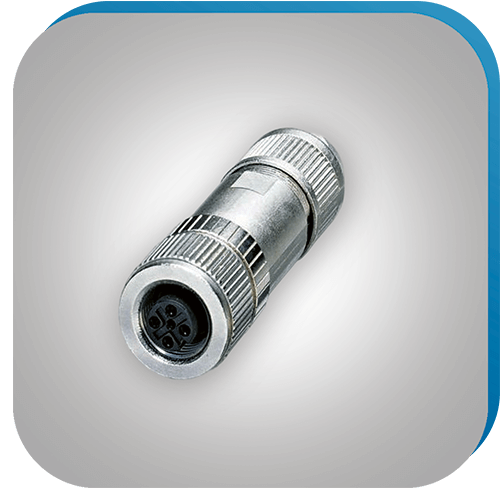 Robuster Rundsteckverbinder für industrielle Anwendungen in der Verbindungstechnik.