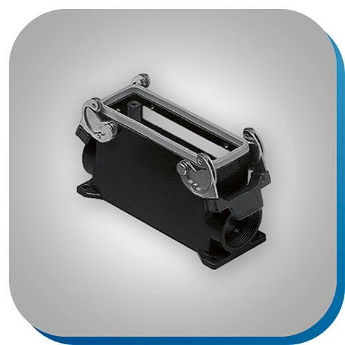 Schwersteckverbinder in robuster Ausführung für die Verbindungstechnik.