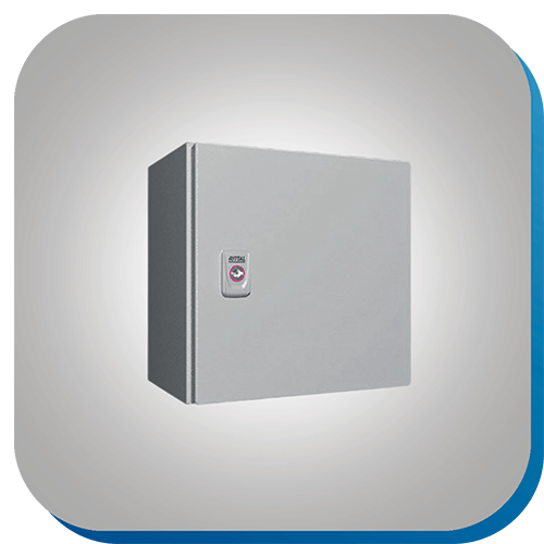 Wandgehäuse aus Aluminium für eine platzsparende Installation.