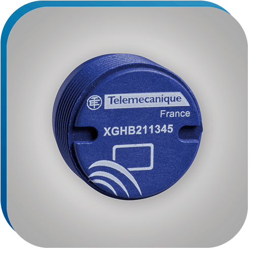 Ein runder RFID elektronischer Datenträger.