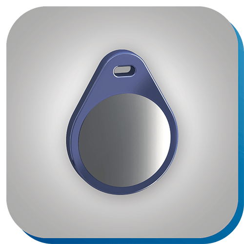 Ein RFID elektronischer Datenträger als Schlüsselanhänger.