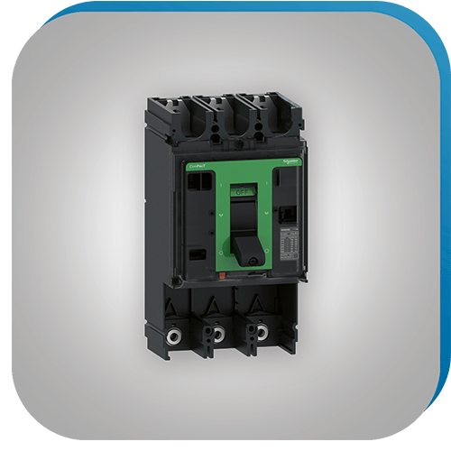 Ein Kompaktleistungsschalter der Anwendung in der Automatisierungstechnik findet.