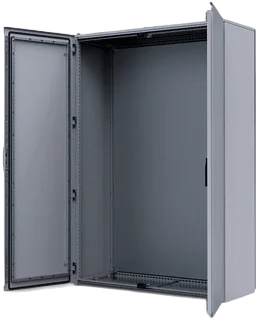 Standschrank von nVent für industrielle Steuerungssysteme.