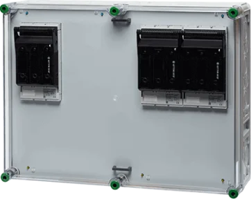 Verteilergehäuse mit Lasttrennschalter auf Sammelschienen des Isolierstoffgehäusesystems ICS65