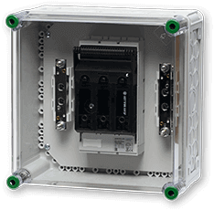 Verteilergehäuse mit Leistungsschalter des ICS65-Systems